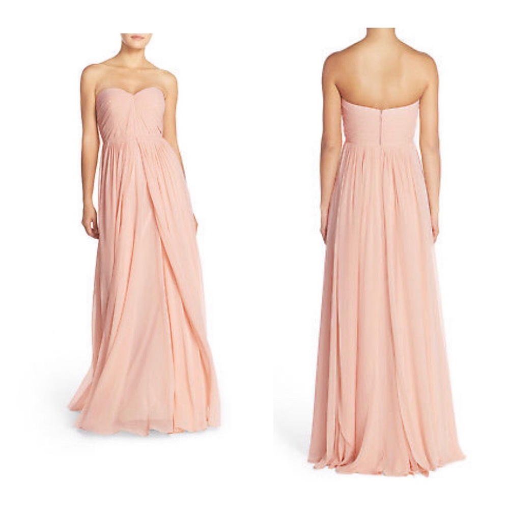 Mira Convertible Strapless Chiffon Gown (BLUSH)